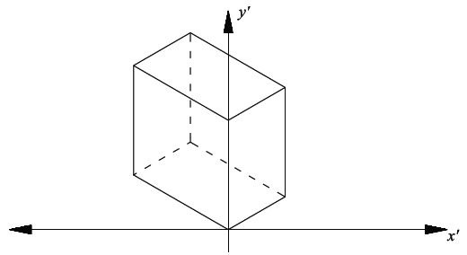 Block in 2D coordinate system (isometric).